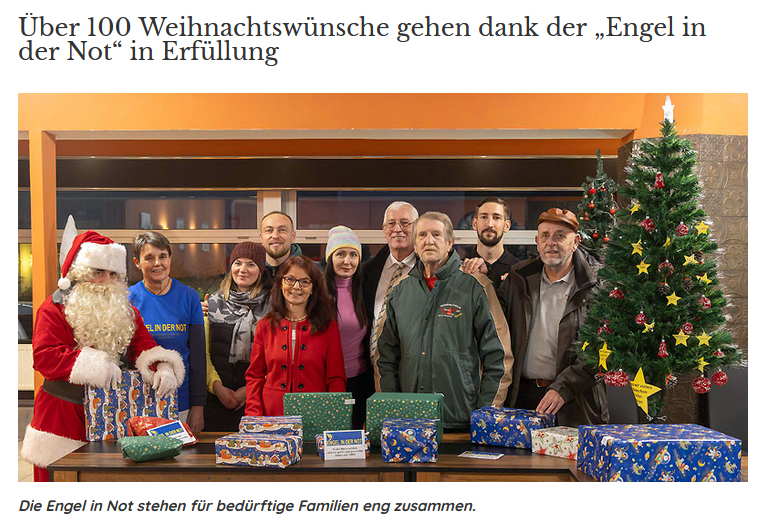 Rundschau24 Weihnachtswunschbaum-Aktion 2023 - Team Engel in der Not