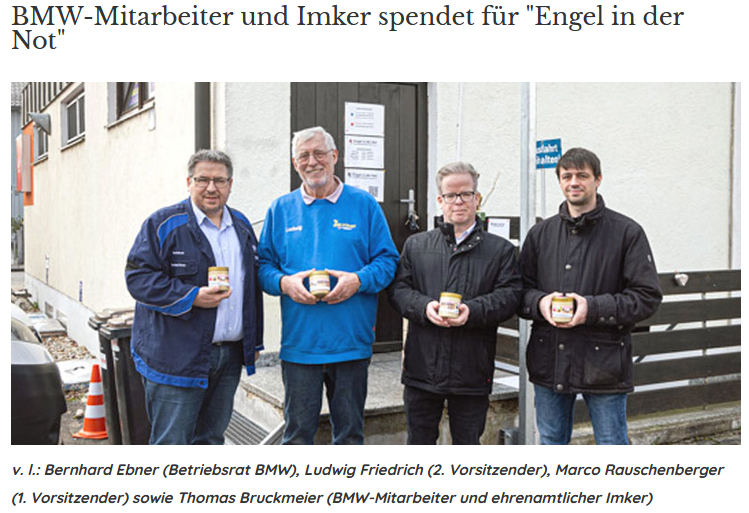 Spende BMW-Imker an Engel in der Not - Bericht in Rundschaua24.de